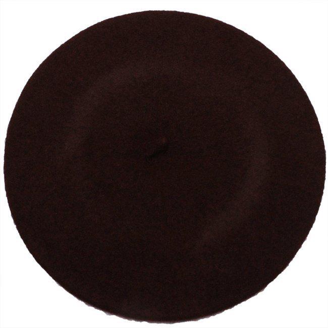 Модная теплая шерстяная зимняя женская берет для девочек, французская шапка-бини, однотонная повседневная лыжная шапка