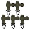 Набор из 5 штук Универсальная пряжка для подвешивания перчаток Регулируемый нейлоновый крючок для перчаток Зажим для безопасности Военно-зеленый