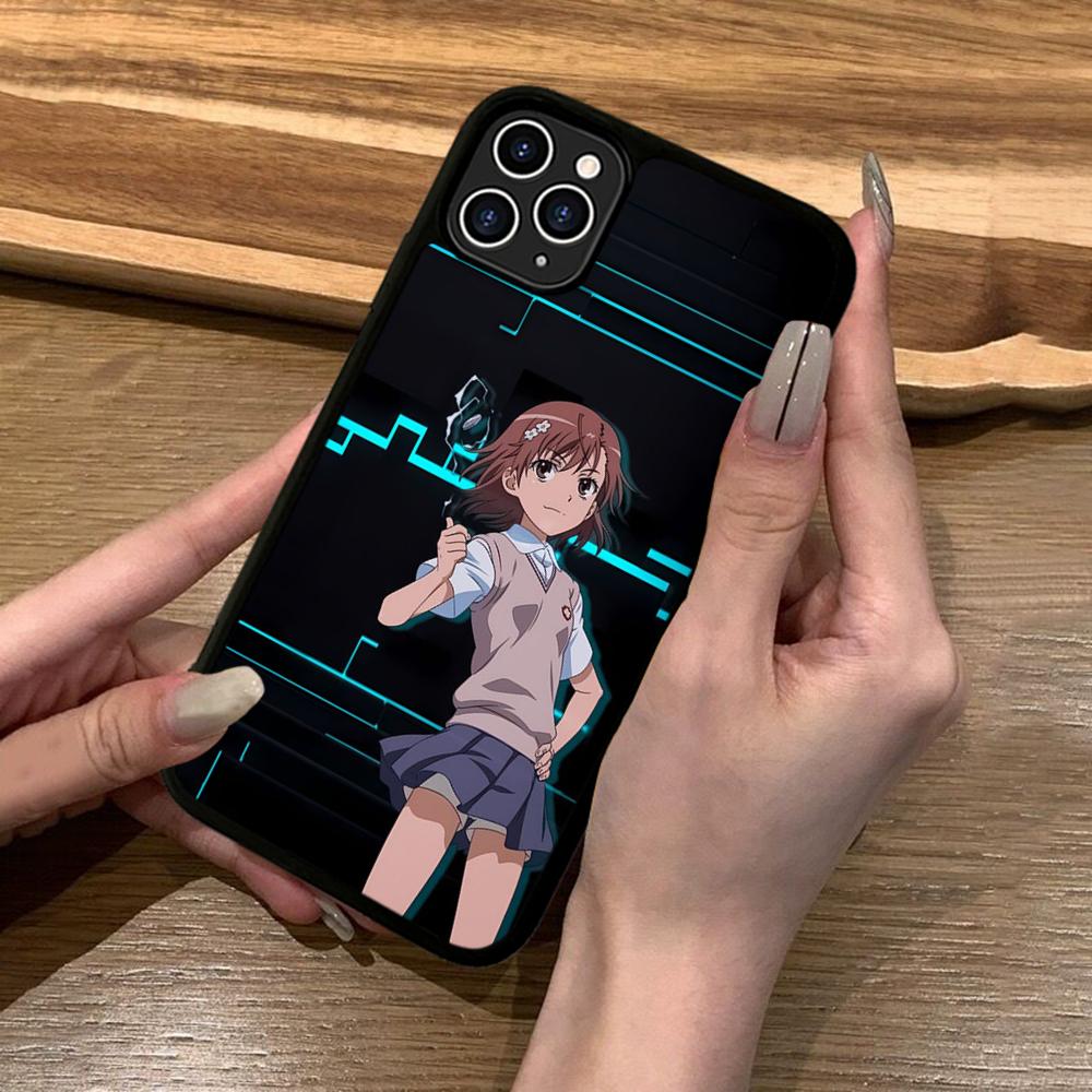 Аниме М-Мисака Микото Милый Чехол для Телефона Силиконовый PC+TPU Для Для iPhone 11 12 13 14 15 16 Plus Pro Max Чехол