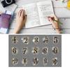 30 шт. ПЭТ Лазерные Золотая Тема Наклейки Тема Блокнота Наклейки для DIY Скрапбукинга Материалы Декоративные Наклейки Цифры