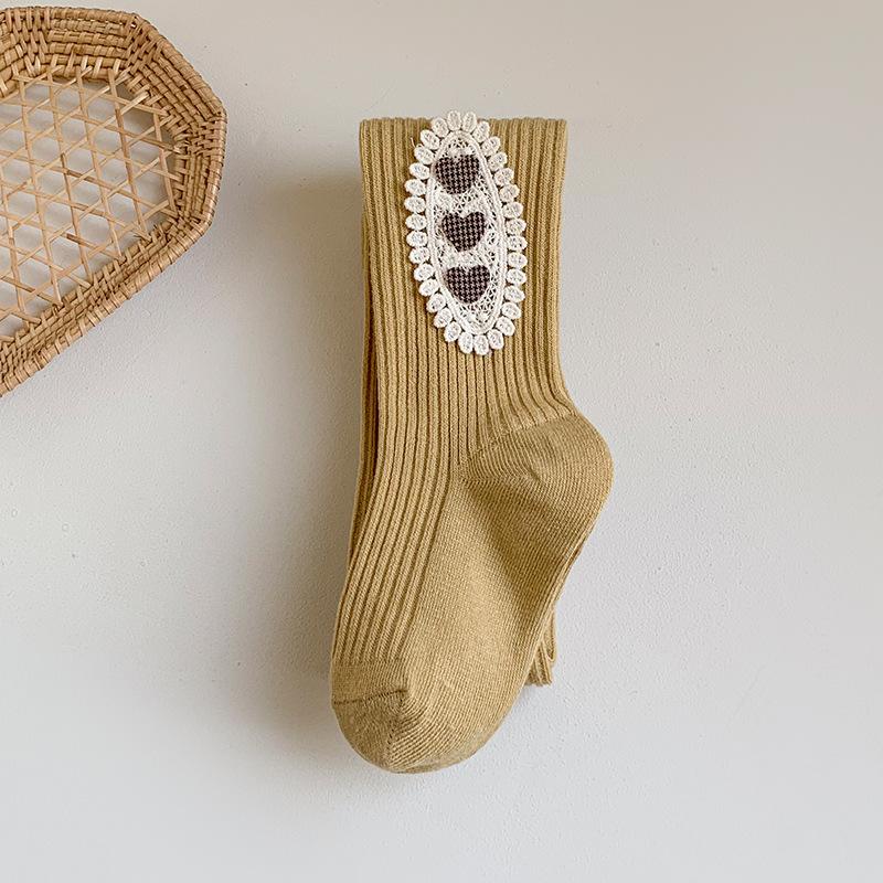 Warm Knitted Girls Pantyhose Spring Autumn Cotton Baby Tights Heart Flower Girls Leggings Kids Children Tights