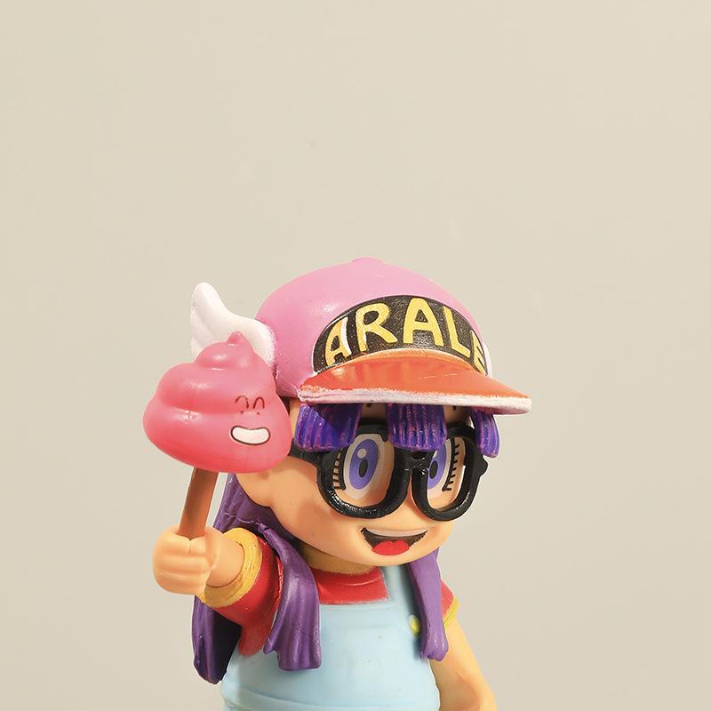 Набор из 6 аниме-фигурок Arale: Доктор. Блин, Кукла-робот, Сяоюнь и Сяоюй. Идеально подходит для подарков!