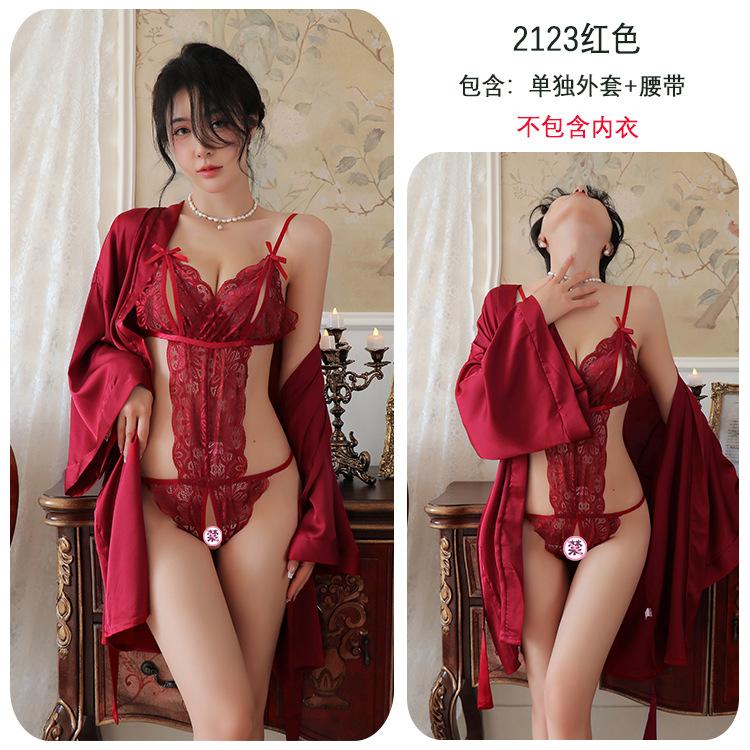 Сексуальное нижнее белье женская сексуальная пижама женский летний халат кружевной ажурный комплект ночной рубашки