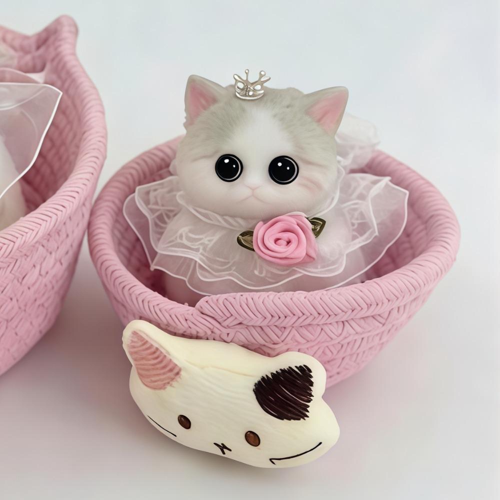 Soft Rubber Squeeze Toy Simulated Cat Cute Squeeze Doll New Anxiety Relief Toy Birthday Gift