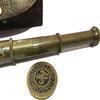 Телескоп морской латунный кожаный, пиратский телескоп с кожаным футляром 40,64 см Dollond London
