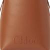 Chloe Sense Embroidered Logo Adjustable Shoulder Strap Shiny Calfskin Tote Bag Shopping Handbag Crossbody Mini Women tote Brown CHC23-UP873I10-247