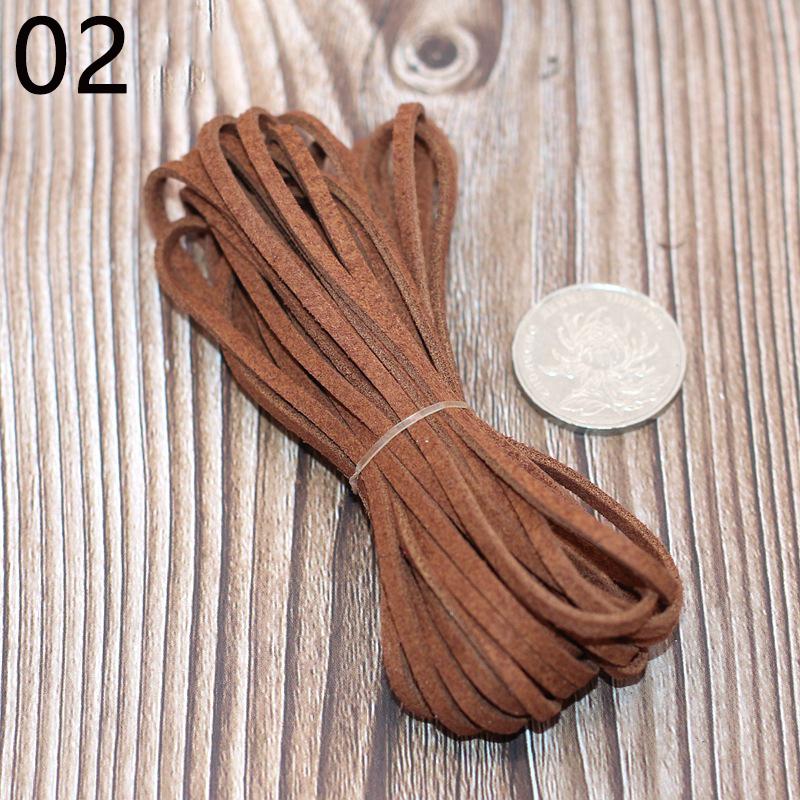 1 Roll DIY Rope Leather Cord Material Accessories Suede Decoration Colorful Mutifunction Fashion