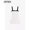 Zaprha 2025 Pure Desire Balloon Style Texture Straight Collar Short Sling Dress Small Slim Looking 5067171