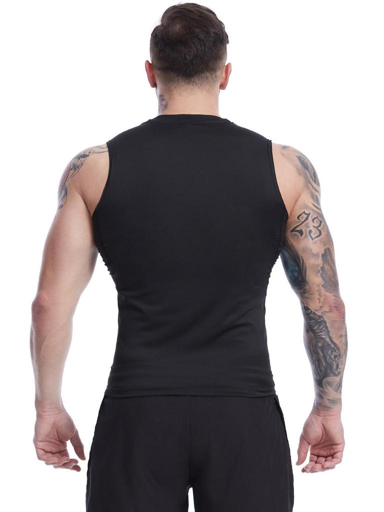 Men's Quick-Dry Silk Grid Sports Vest: Spring/Summer Base Layer for Training, Running, and Basketball