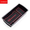 ZUNDUO Central Armrest Box Storage for Citroen C5 Aircross 2017 - 2023 Stowing Tidying Car Organizer Accessories RED BLACK