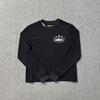 Oversized Cotton Long Sleeve T-Shirt With Bold Letter Print Unisex Streetwear Casual Top Fall