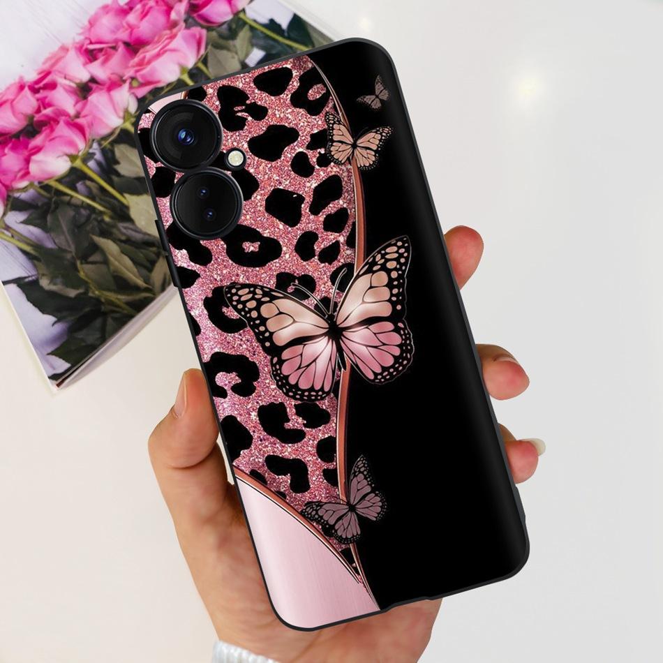 Для Tecno Spark 9 Pro KH7 KH7n Милый Мультяшный Чехол Для Телефона Для Tecno Spark 9Pro Черный Силиконовый Мягкий ТПУ Чехлы