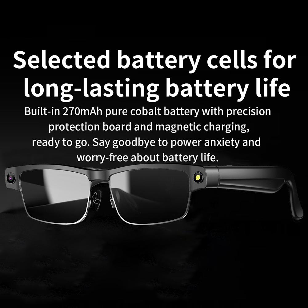 Умные очки с ИИ, голосовой помощник, очки-переводчики, встроенный микрофон и динамики, очки с камерой для путешествий, встреч, делового использования