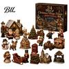 Acrylic Collectible Figurines 24 Days Advent Calendar 2026, Mini Highland Cow/Horse/Dog Figures Christmas Countdown Dolls Set Calendar, 2D Hanging