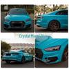 Car PET Film: Beetroot Purple, Glacier Blue, Piano White, Glossy Black - Full Vehicle Color Change Wrap.