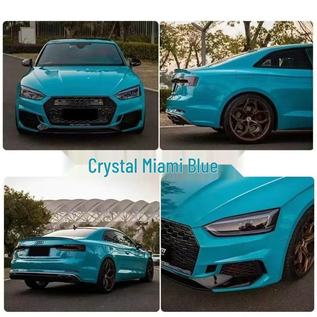 Car PET Film: Beetroot Purple, Glacier Blue, Piano White, Glossy Black - Full Vehicle Color Change Wrap.
