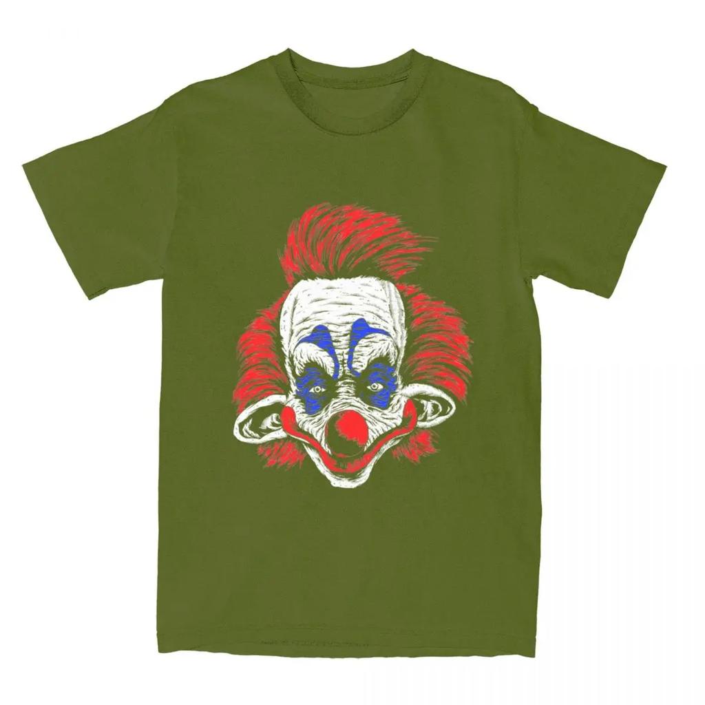 Летняя мужская женская рубашка с изображением клоунов-убийц из космоса Руди, одежда, футболка, одежда, юмористическая футболка