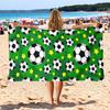 1PC Football Print Beach Towel, Soft Absorbent Fabric Ideal for Beach Pool Sports Travel Football Match Viewing Party Daily Use