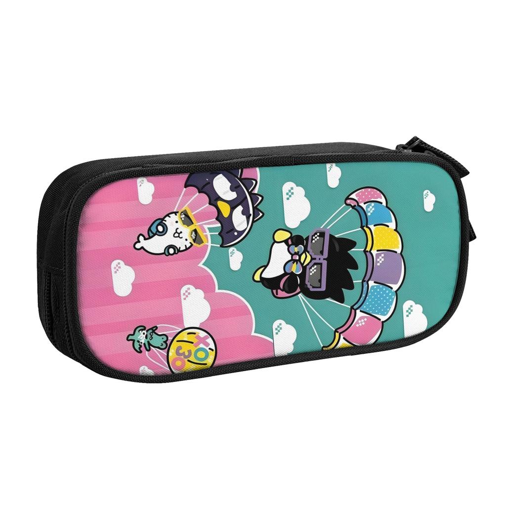 Badtz Maru Cartoon School Pencil Cases Boys Girls Large Storage Cute Anime Penguin Pencil Box Students Stationery