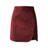 Women's Faux Suede Mini Skirt Fall High Waisted Bodycon Short Skirts With Side Split Casual Soft Office Work Above Knee Length Skirt Outfits for Women