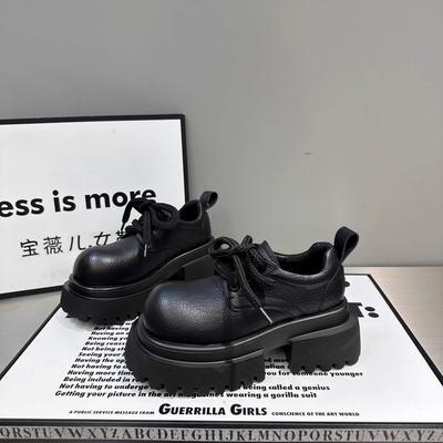 Осень 2024 года, новые горячие продажи винтажной обуви для пожилых людей с большой головой, модные повседневные туфли с низким верхом для женщин, одинарные туфли