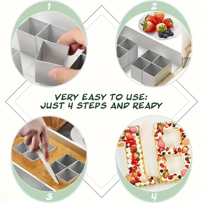 Форма для торта в виде цифры и буквы, нержавеющая сталь, формы для выпечки на день рождения и годовщину свадьбы, креативная форма