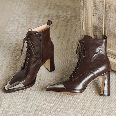 Острый носок женские зимние ботильоны на высоком каблуке модные сексуальные туфли-лодочки зимние дизайнерские ботинки челси 2024 тренд готика запатилы женщины