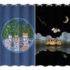 Мультяшная японская высокая затемняющая штора для детской комнаты, милая спальня, плотная затемняющая штора, различные стили и узоры, шторы