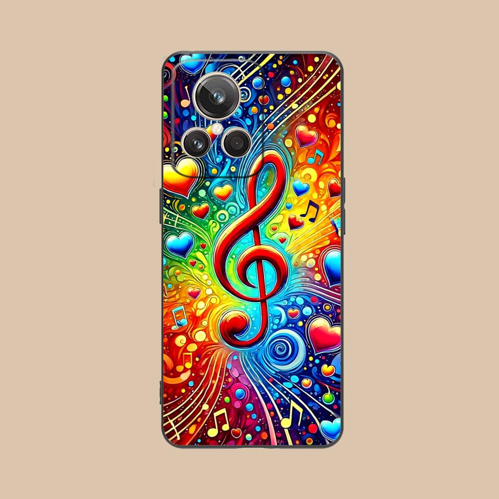 Чехол для мобильного телефона с нотным станом для Realme 15 14 13 12 11 10 9 Pro Plus T i Lite 5G Цветная печать Чехол Чехол Роскошный