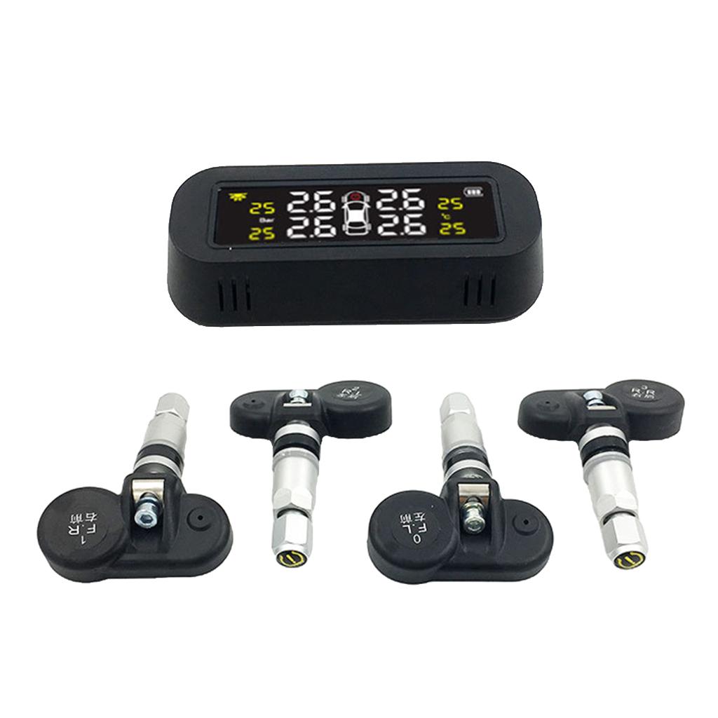 Universal Wireless Solar Power/USB TPMS Tire Pressure Monitoring System