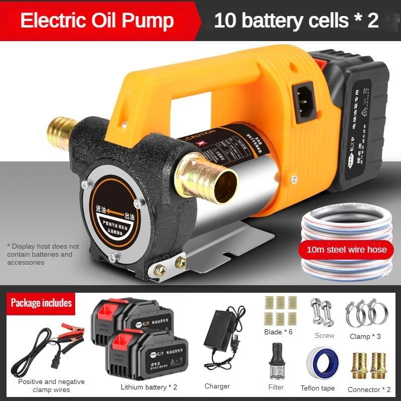 24V Lithium Battery Electric Oil Pump Rechargeable Self-priming Pump Household Diesel Pump Refueling Machine
