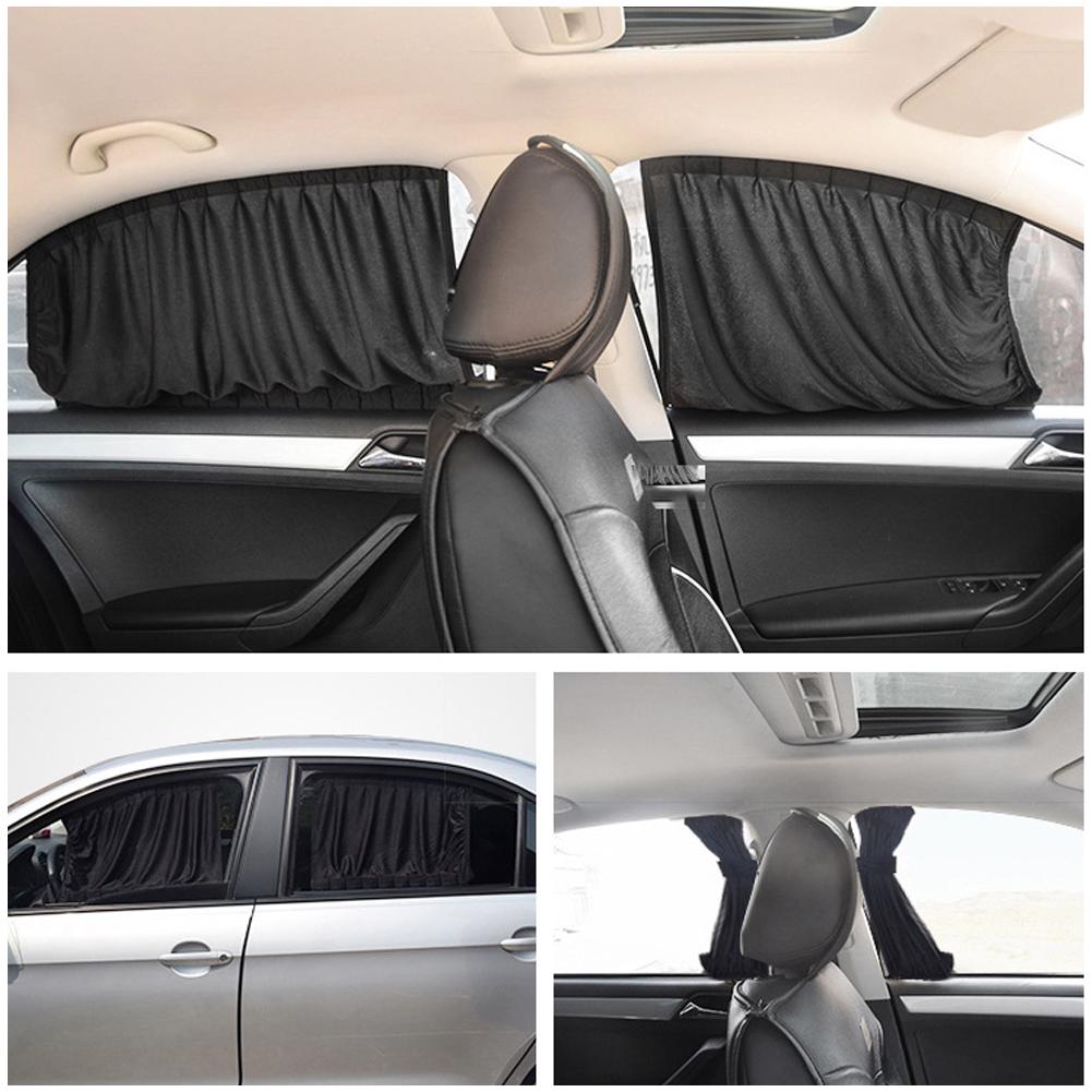 2 шт. 50 см автомобильный солнцезащитный козырек боковое окно занавеска авто складная УФ-защита аксессуары черная чистая ткань авто аксессуары