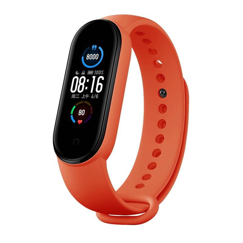 Силиконовый ремешок на Xiaomi Mi Band 5