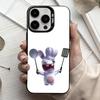 R-Rayman Raving-G R-Rabbids Чехол для телефона для iPhone 17, 16, 15, 14, 13, 12, 11 Plus, Pro Max Черный Конфетный Посеребренный Чехол