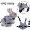 Новая очаровательная и стильная шлейка для кроликов с подходящим поводком для прогулок на свежем воздухе - удобная шлейка для мелких животных и т. д.