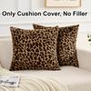 Soft Faux Fur Leopard Print Pillowcases with Zipper 30x50 45x45 Winter Plush Cushion Cover for Sofa Living Room Housse Coussin