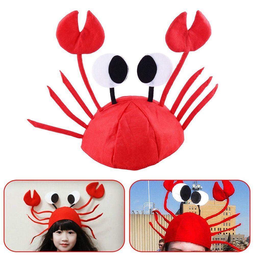 Cute Performance Props Cartoon Felt Sea Animal Cap Crab Hat Party Accessory
