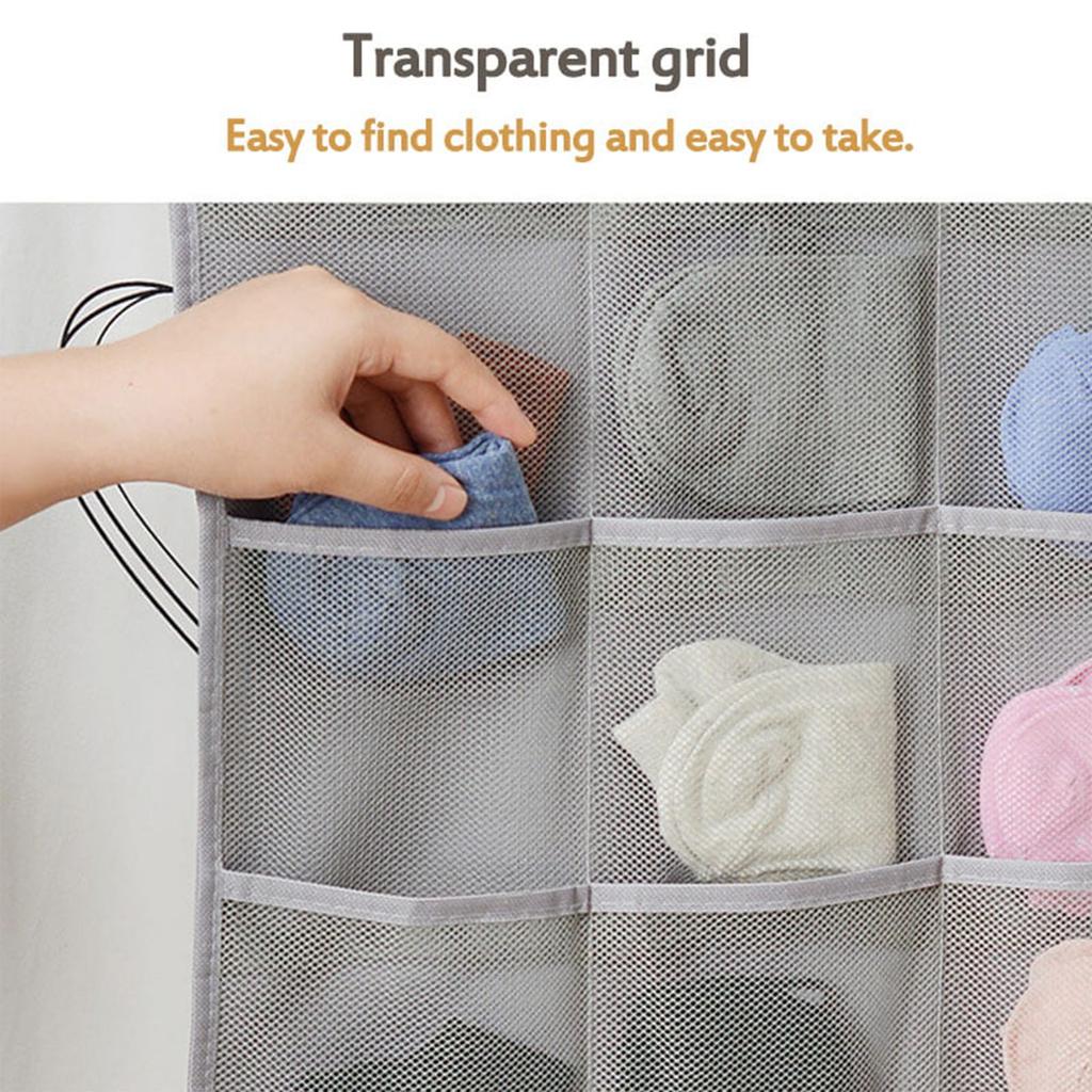 Подвесная сумка для хранения нижнего белья и нижнего белья, домашняя настенная подвесная сумка для хранения носков, подвесная двухсторонняя сетка