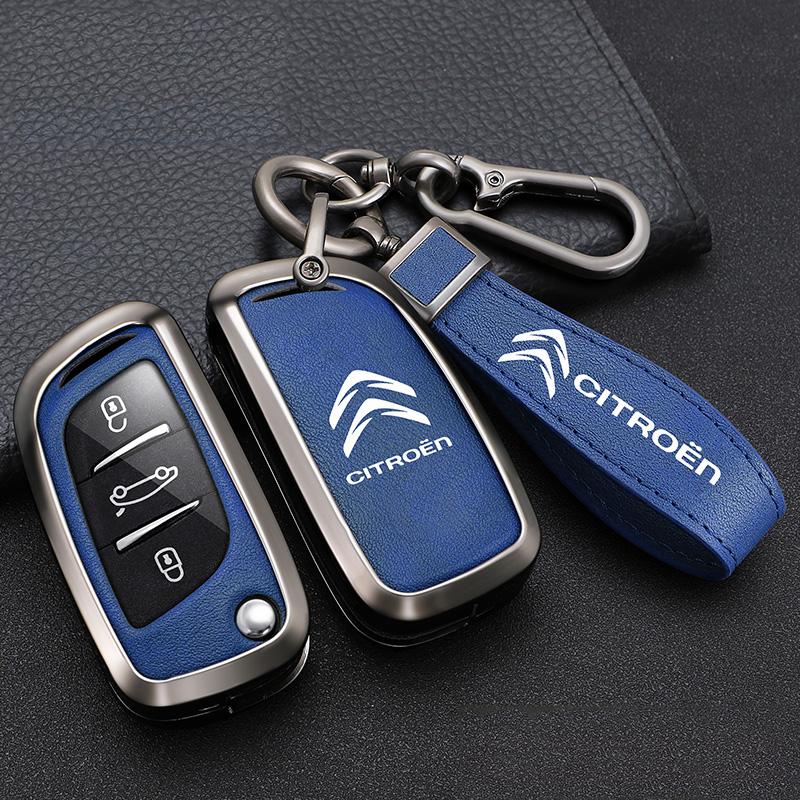 Чехол-защита для брелока из цинкового сплава и кожи Для Citroen C1 C2 C4 C5 C3 C4L C8 Berlingo Xsara Picasso C-ELYSEE JUMPY NEMO