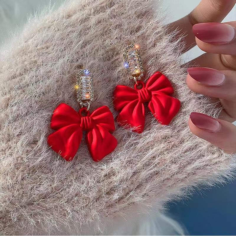 Женские серьги-бантики из черной ленты во французском стиле для девочек, уникальные, милые, золотисто-серебряные, элегантные, черные серьги-гвоздики с бантиками