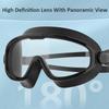 Big Frame Swimming Goggles, Anti Fog Swim Goggle for Men Women, Free-diving Mask, Silicone Waterproof Swim Glasses