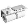 Stainless Steel Double Roll Tissue Holder Bathroom Wall Mounted Toilet Paper Holder Waterproof Space Tissue Storage Rack Shelf