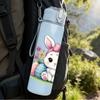 1PC Flower Easter Bunny 750ml Color Plastic Sports Water Bottle Leakproof Flip Straw Lid Suitable for Sports Office Home Use