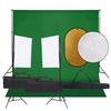 VidaXL Photo Studio Kit with Lighting Backdrop and Reflector Photography Light Background System Kit 3094755