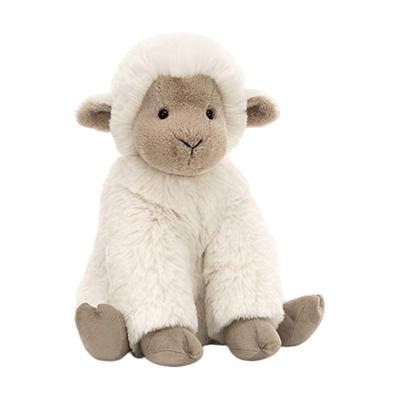 Jellycat Серия Сельскохозяйственные Животные Большая Овечка Либби Серо-Коричневая Кукла Плюшевая Кукла Высотой 26 см