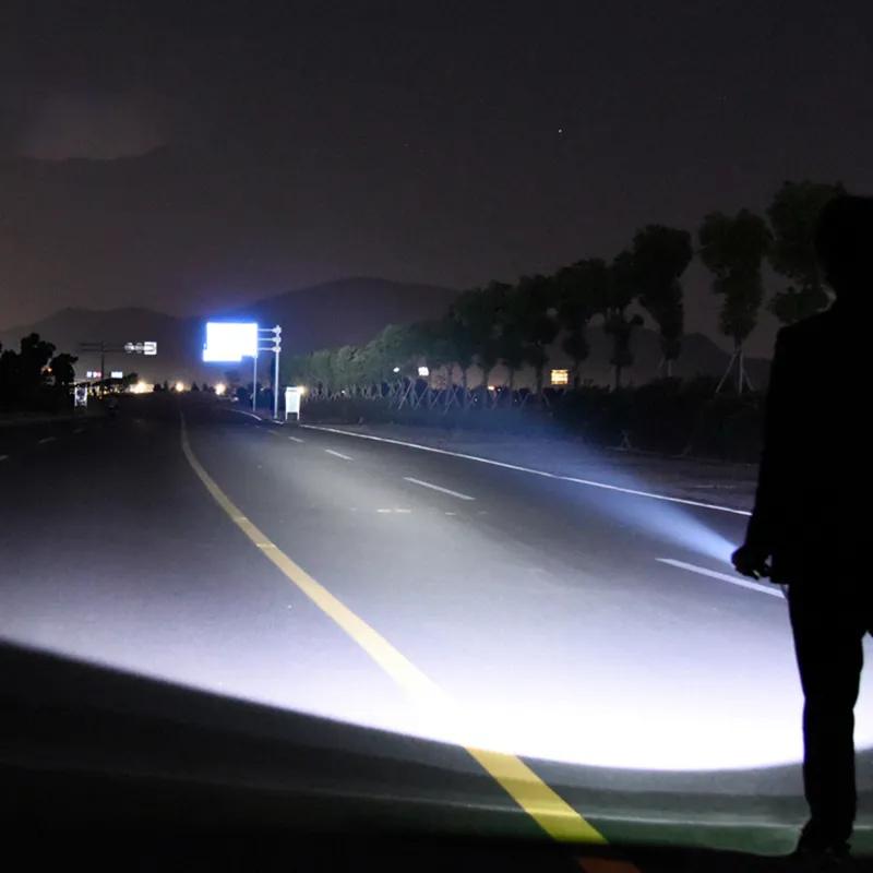 80W LED Rechargeable LED Flashlights White Laser Lamp Beads Long Range 1500m High Power LED Flashlight Lantern Camping Torch