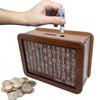 Wooden Counter Piggy Bank Coin Box Piggy Bank Crafting Art for Children's Birthday Holiday Gifts