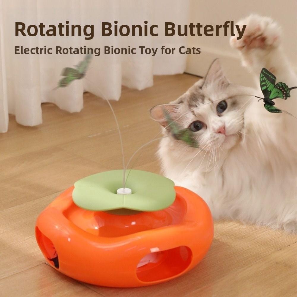 Built-in Feather Electric Cat Rotating Toy Creative Smart Pet Turntable Toy  Pet Supplies