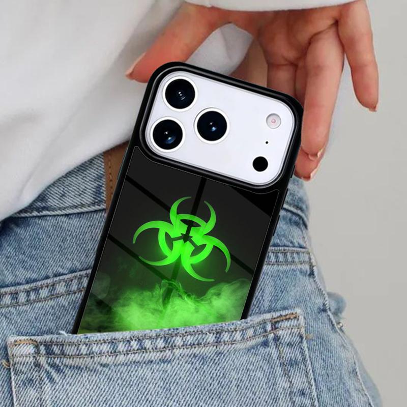 Чехол для телефона со знаком биоопасности для iPhone 16e 15 14 13 12 17 Pro Max Plus Air 17pro Cover Coque