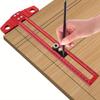 2 in 1 Line Marking Ruler Aluminum Alloy Scriber Marking Ruler  Woodworking